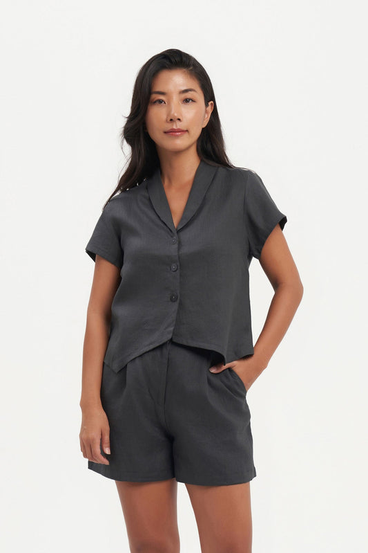 Gia Top in Charcoal