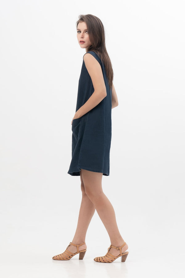 Alina Dress in Navy