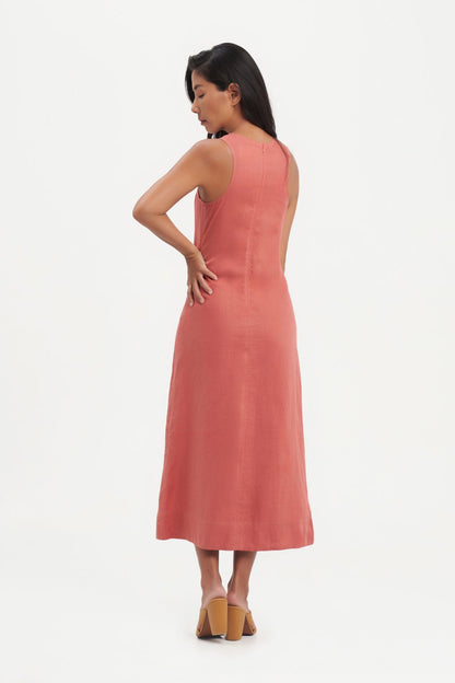 Canissa Dress in Mahogany