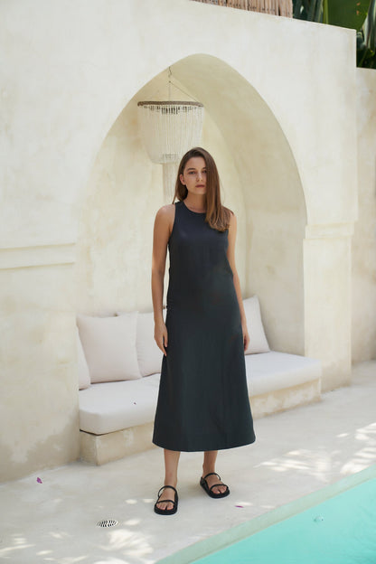 Canissa Dress in Charcoal
