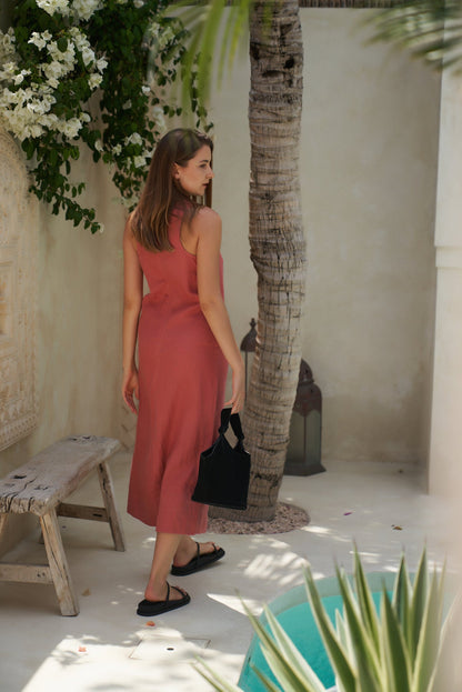 Canissa Dress in Mahogany