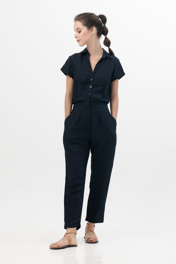 Chaitra Jumpsuit in Navy