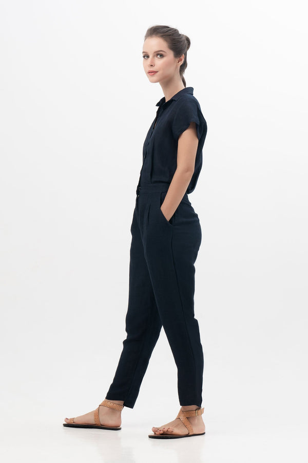 Chaitra Jumpsuit in Navy