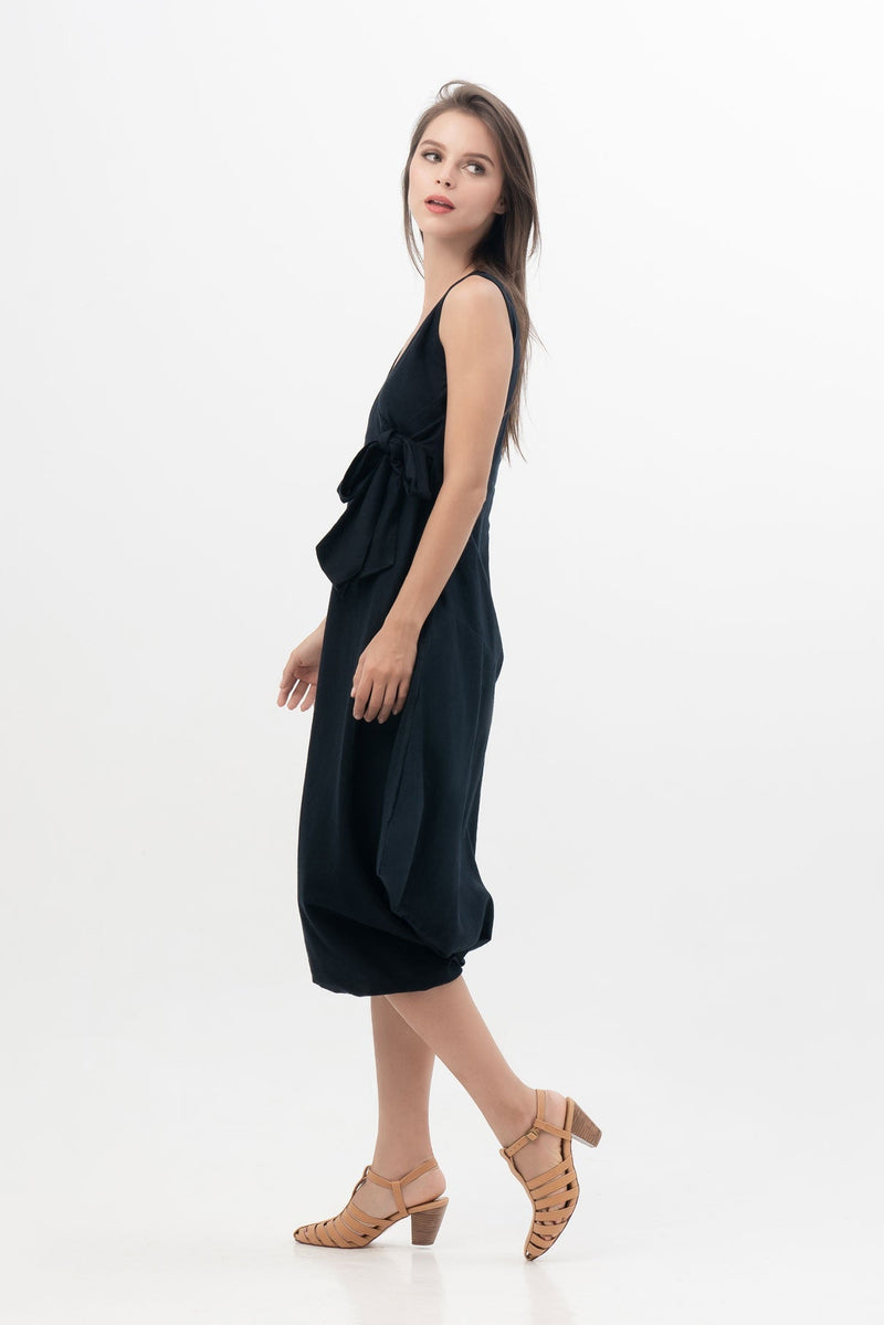 Dafina Dress in Navy