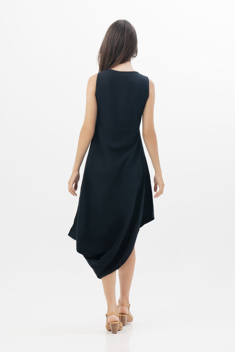 Dafina Dress in Navy