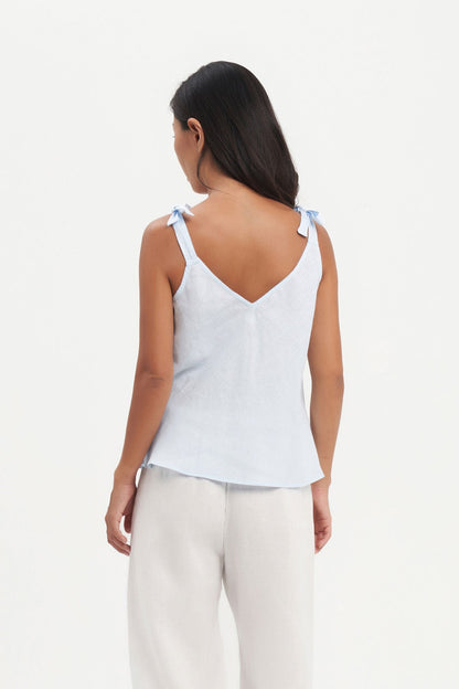 Divya Top in Ice Blue
