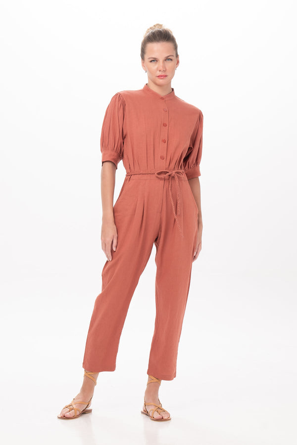 Isa Jumpsuit in Mahogany