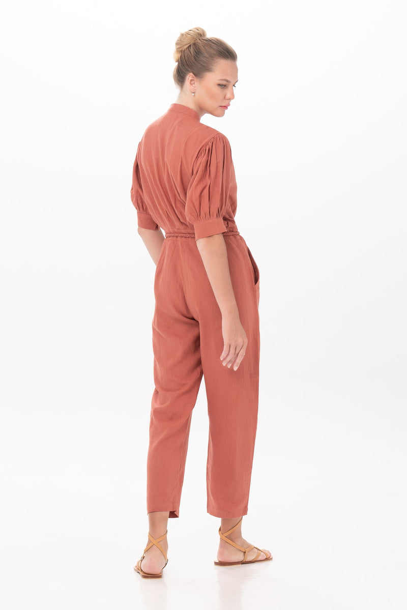 Isa Jumpsuit in Mahogany