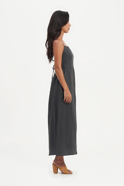 Kamaniya Dress in Charcoal