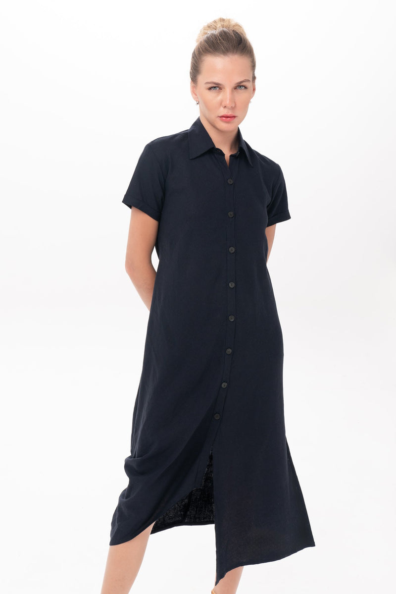 Maha Dress in Navy