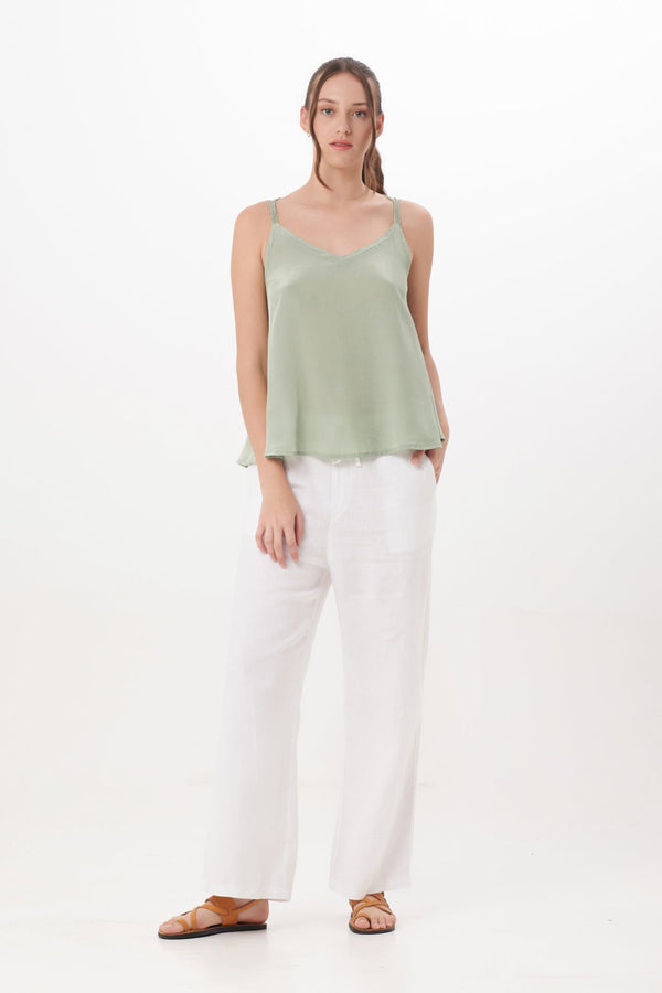 Mala Pant in White