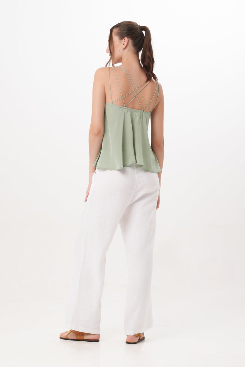 Mala Pant in White