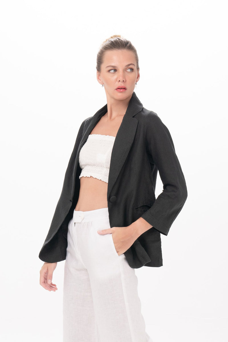 Omkar Blazer in Charcoal