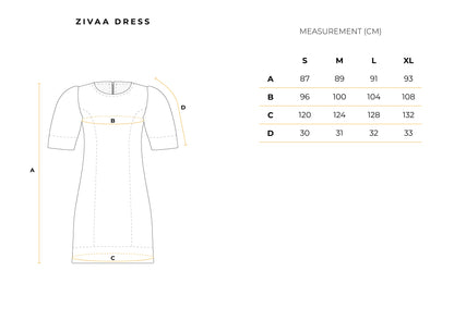 Zivaa Dress in Off White