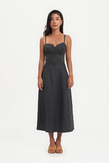 Zora Dress in Charcoal