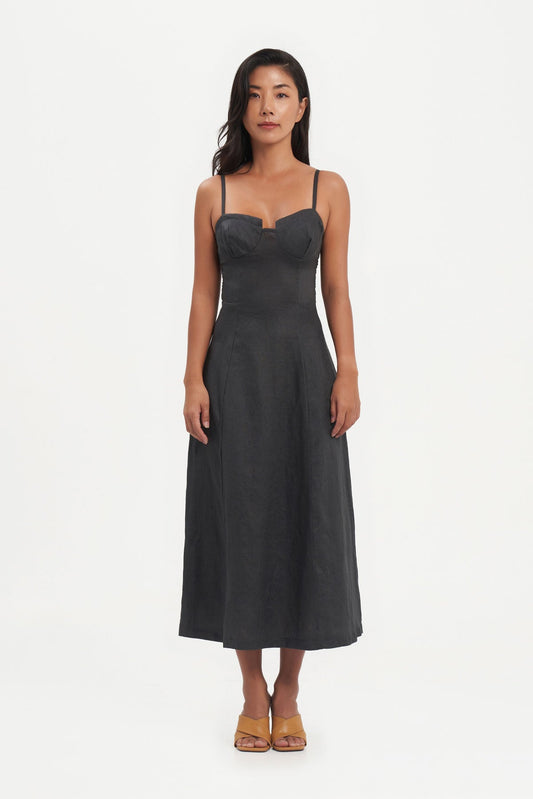 Zora Dress in Charcoal