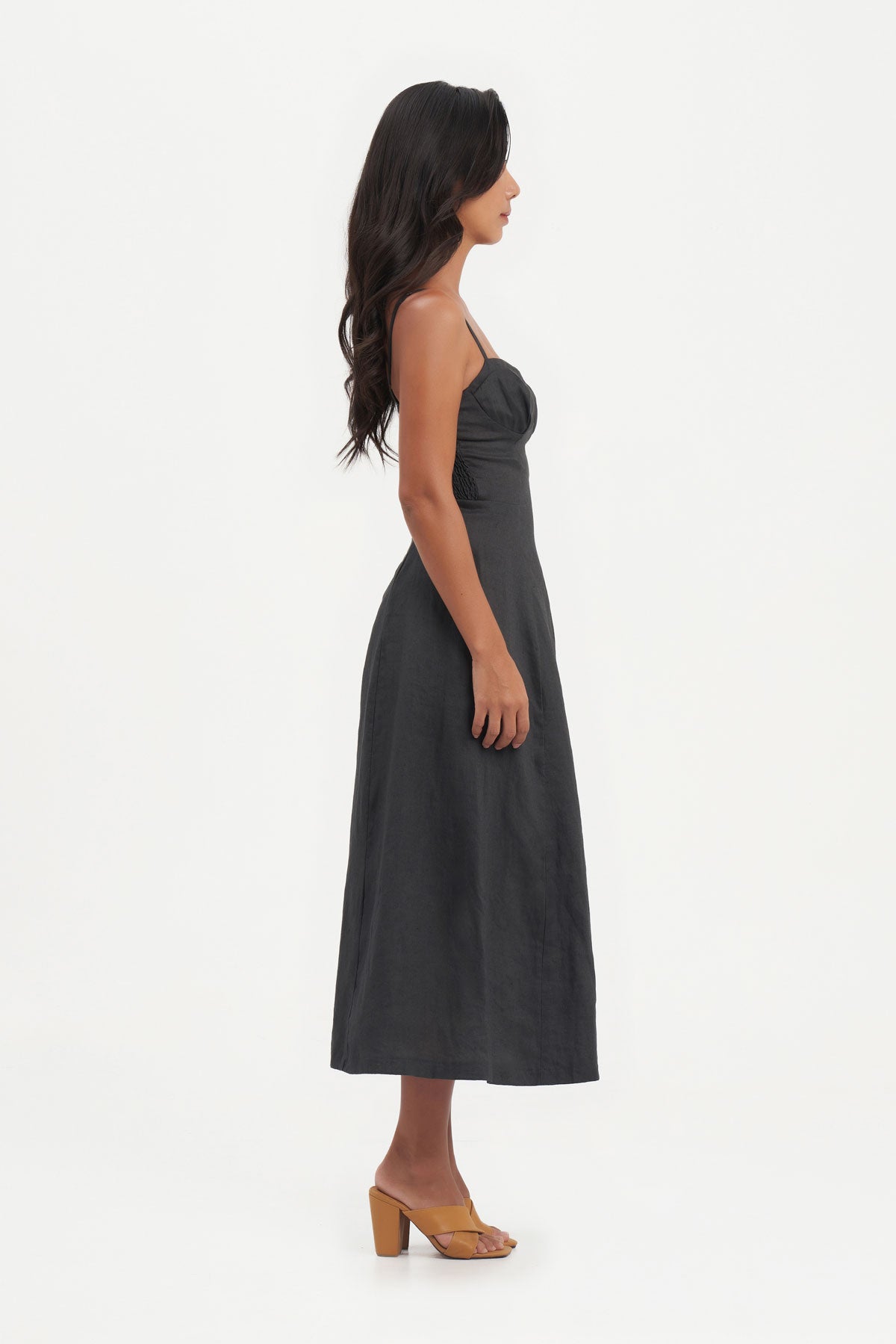 Zora Dress in Charcoal