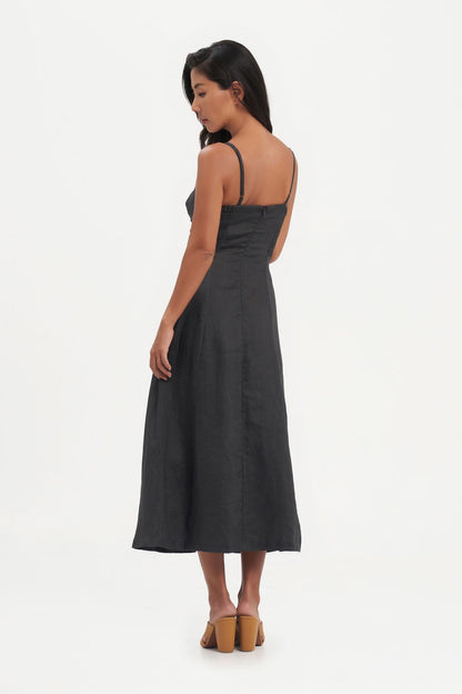 Zora Dress in Charcoal