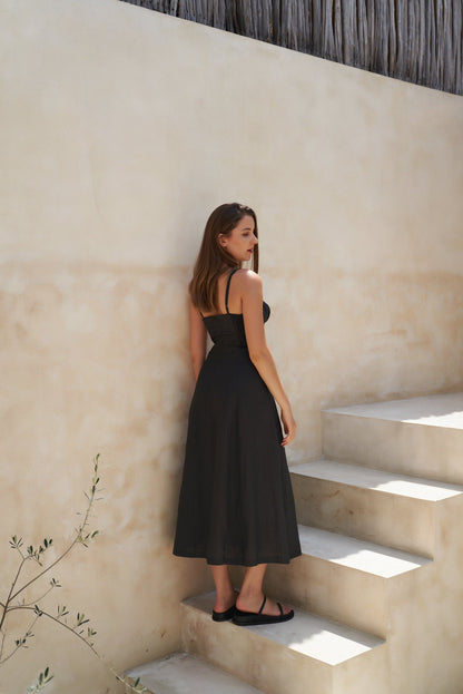 Zora Dress in Charcoal