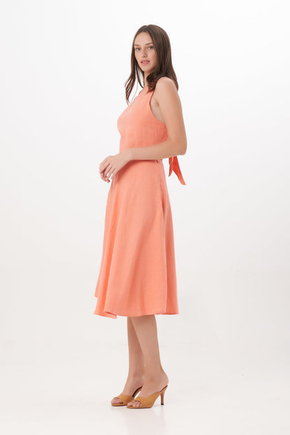 Magnolia Dress in Living Coral